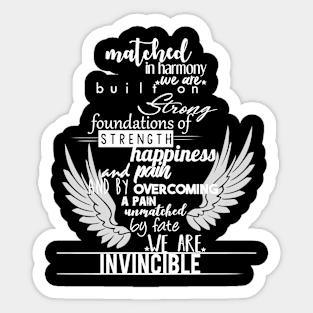 Matched Typography Poem (Alternate) Sticker